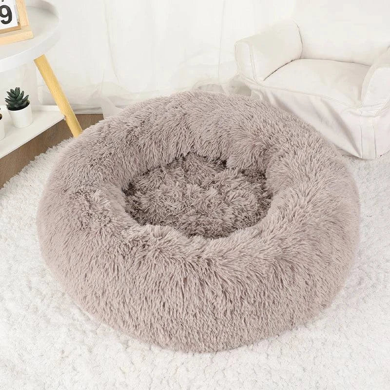 Premium Washable Plush Round Pet Bed for Dogs and Cats - Home Fads