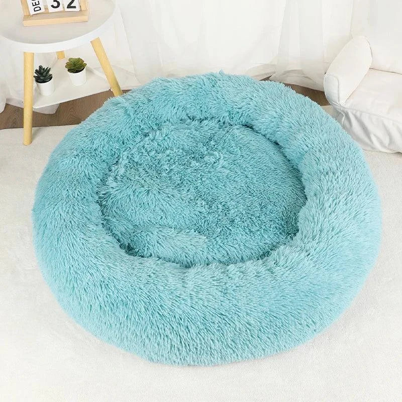 Premium Washable Plush Round Pet Bed for Dogs and Cats - Home Fads