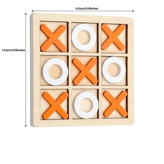 Premium Wooden Tic Tac Toe Board Game - Ideal for Family Fun and Outdoor Entertainment - Home Fads