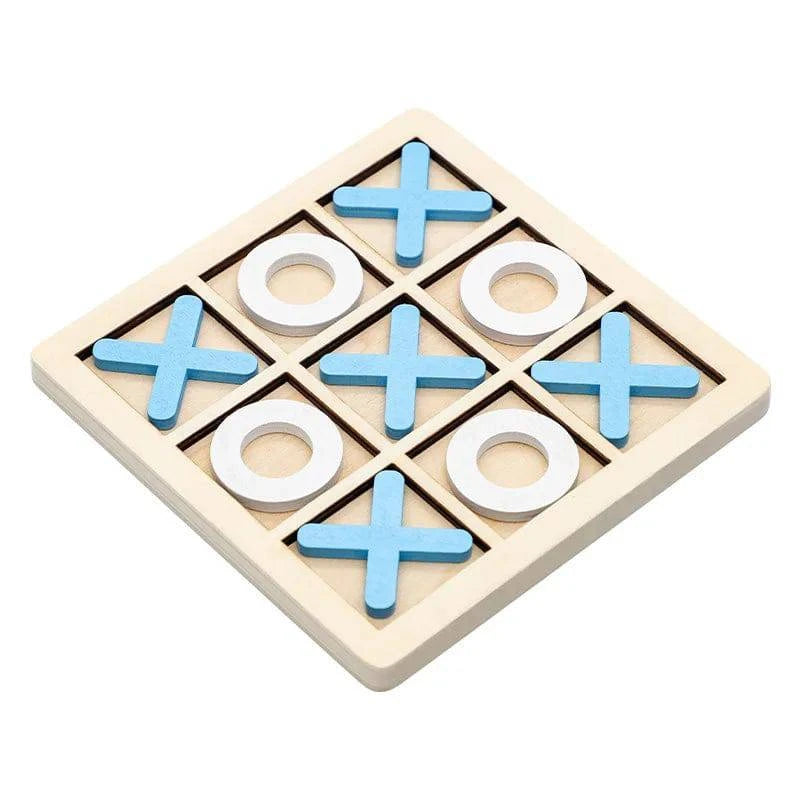 Premium Wooden Tic Tac Toe Board Game - Ideal for Family Fun and Outdoor Entertainment - Home Fads