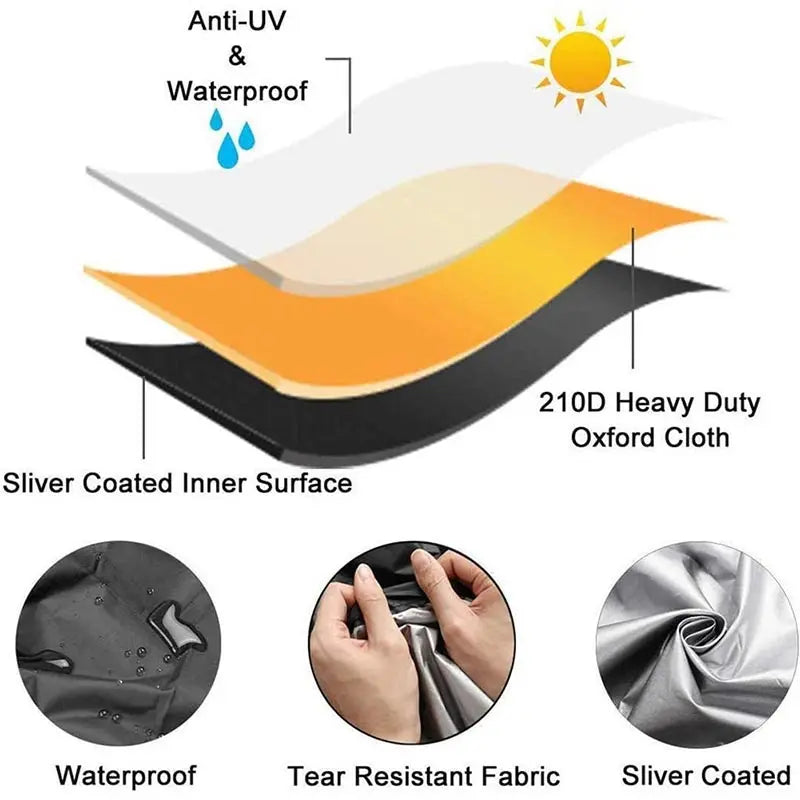Premium Waterproof BBQ Grill Cover – Heavy-Duty 210T Oxford Fabric, UV-Resistant, Weatherproof Outdoor Protection for Charcoal & Gas Grills – 5 Size Options - Home Fads