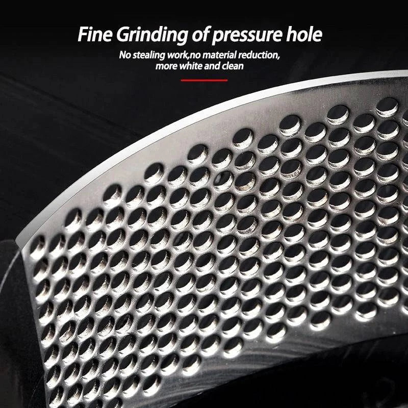 Professional Ergonomic Stainless Steel Garlic Press – Manual Crusher & Mincer for Effortless Garlic Preparation - Home Fads