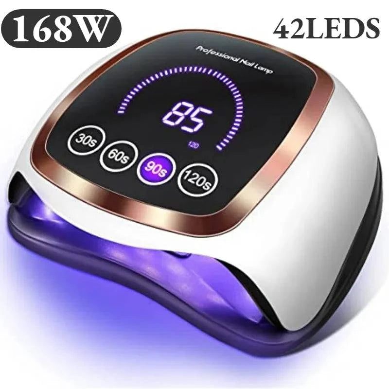 Professional LED UV Nail Drying Lamps - 168W, 280W, 120W, and 80W Options with Auto Sensor - Home Fads