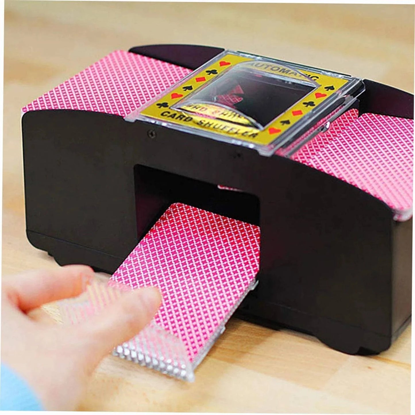 Professional-grade Automatic Card Shuffler for Poker, Bridge, and Home Games: Effortless Shuffling Solution - Home Fads
