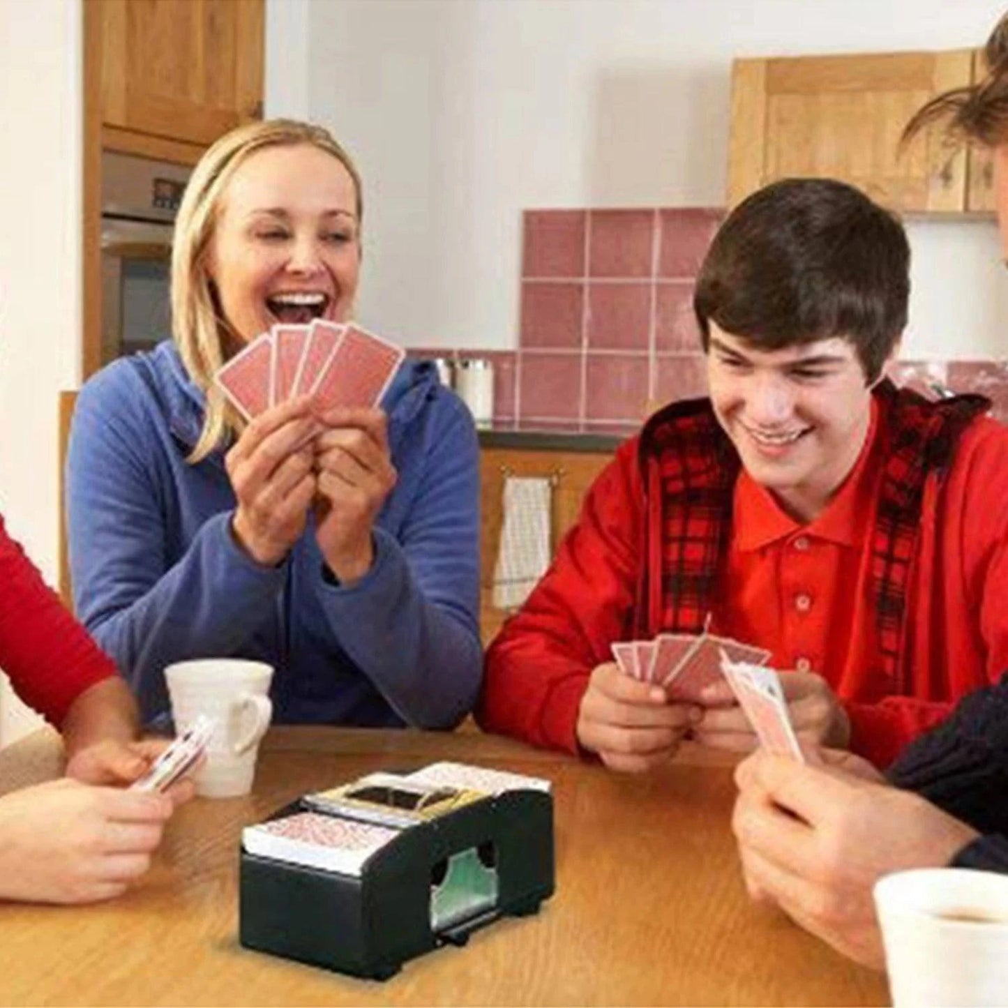 Professional-grade Automatic Card Shuffler for Poker, Bridge, and Home Games: Effortless Shuffling Solution - Home Fads