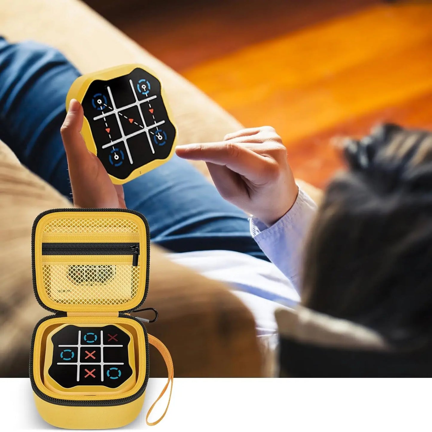 Protective Case for Tic Tac Toe Bolt Game – 3-in-1 Handheld Puzzle Game Console, Fidget Toys & Accessories Storage Organizer - Home Fads