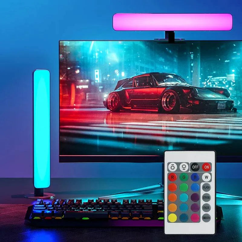 RGB LED Night Light Bars with Remote Control - Ideal for Gaming, TV, Bedroom Decoration, and Desktop Lighting - Home Fads