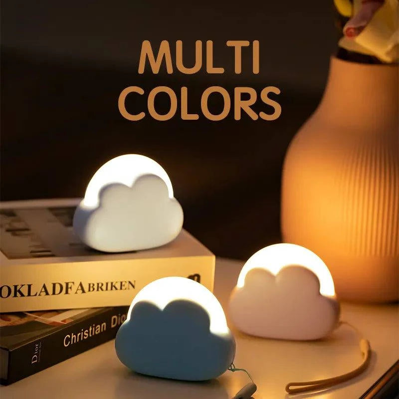Rechargeable Cloud Night Light - Adorable LED Night Lamp for Bedroom and Children, USB Wireless - Home Fads