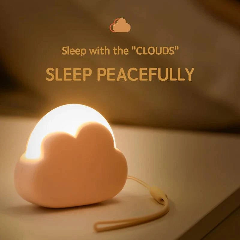 Rechargeable Cloud Night Light - Adorable LED Night Lamp for Bedroom and Children, USB Wireless - Home Fads