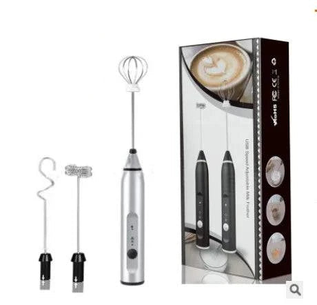 Rechargeable Handheld Electric Milk Frother with USB Charging - Coffee Foam Maker and Mixer - Home Fads