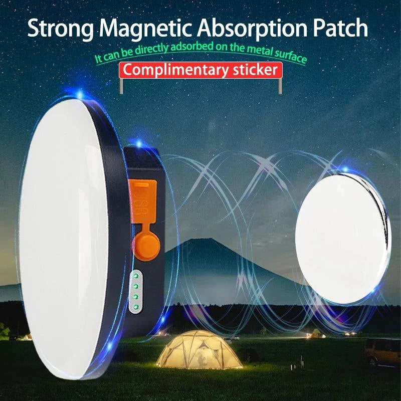 Rechargeable LED Tent Light - Portable Lantern for Camping, Emergency, and Outdoor Use with Magnet, Flashlight, and Dual USB Charging - Home Fads