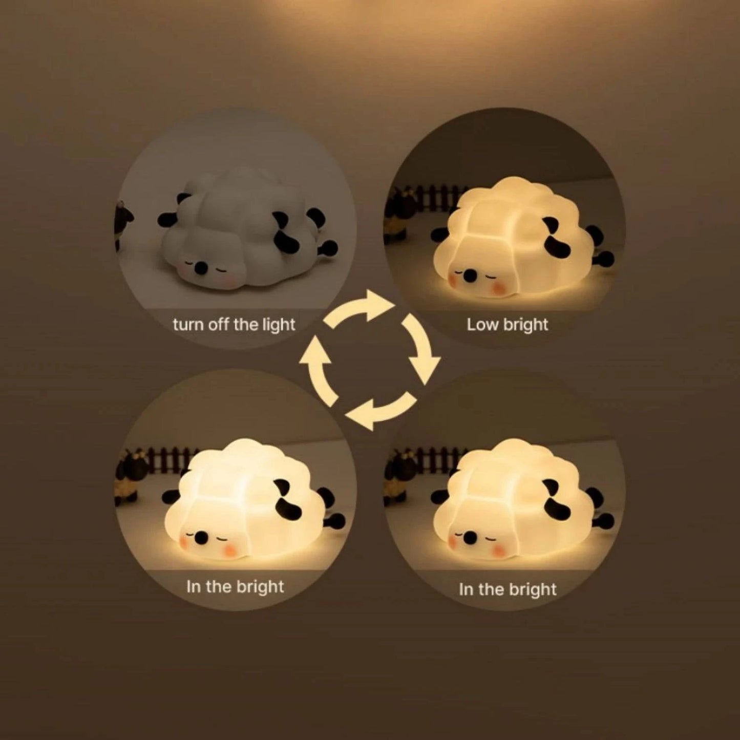 Premium Rechargeable Silicone LED Night Light: Adorable Animal Shaped Illumination for Children's Rooms - Timer, Decor, Ideal Gift - Home Fads