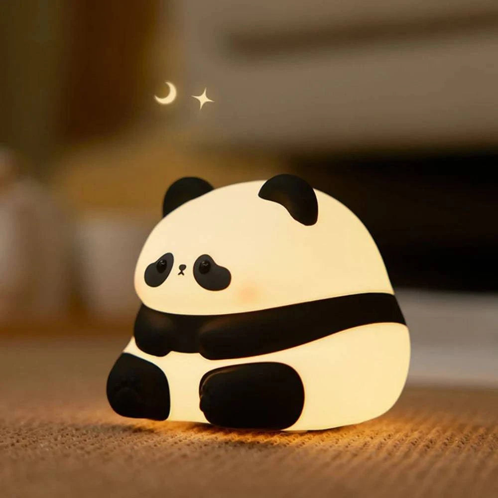 Premium Rechargeable Silicone LED Night Light: Adorable Animal Shaped Illumination for Children's Rooms - Timer, Decor, Ideal Gift - Home Fads