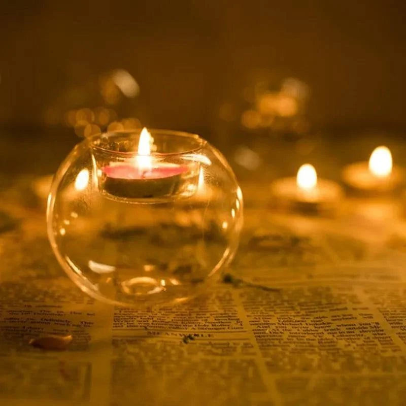 Refined Glass Candle Holder: Elevating Festive Decor for Home, Wedding Receptions, Parties, and Banquets - Home Fads