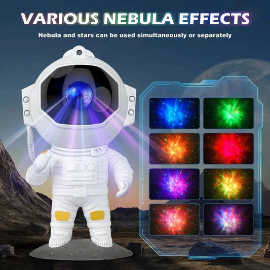 Remote Control Astronaut Galaxy Star Projector Night Light – Customizable and Color-Your-Own Design for Kids' Bedrooms - Home Fads