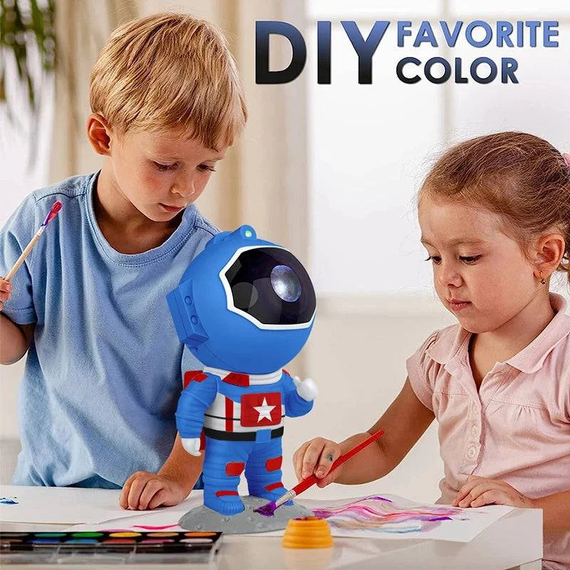Remote Control Astronaut Galaxy Star Projector Night Light – Customizable and Color-Your-Own Design for Kids' Bedrooms - Home Fads