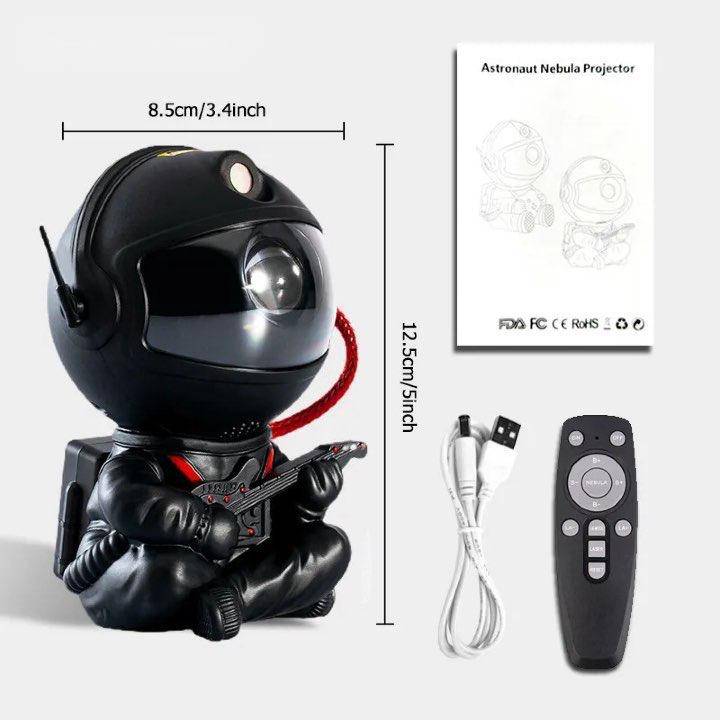 Remote Control Astronaut Galaxy Star Projector Night Light – Customizable and Color-Your-Own Design for Kids' Bedrooms - Home Fads