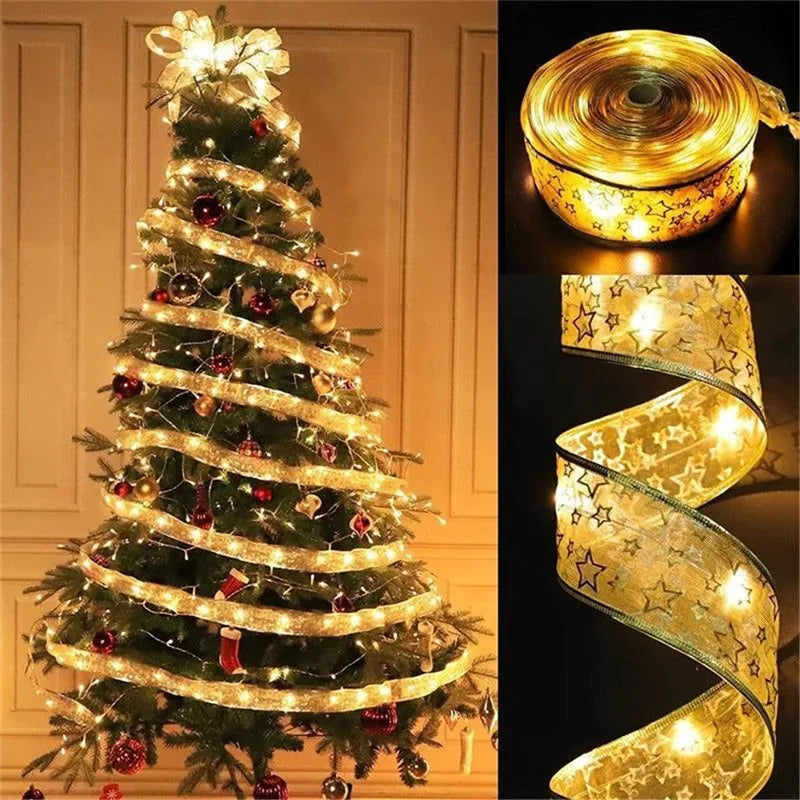 LED Ribbon Fairy Lights – Decorative String Lights for Home, Tree Ornaments, and DIY Projects – Perfect for Holiday and New Year Celebrations