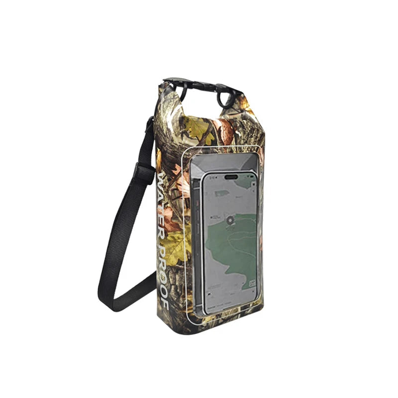 Sac étanche en PVC – Rangement flottant 2 L/5 L avec support de téléphone et sangle pour la randonnée, le bateau, le rafting et les sports nautiques