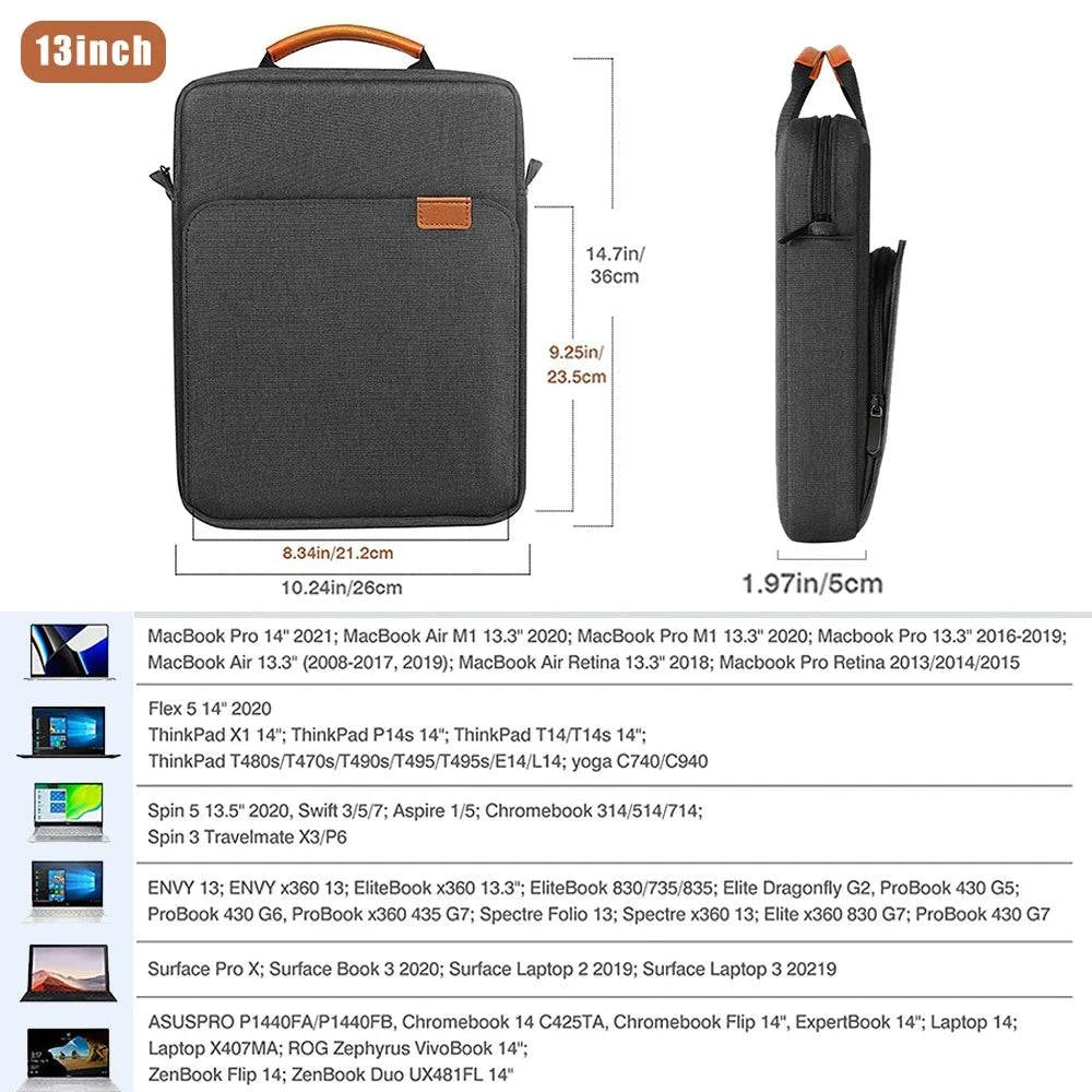 Premium Tablet Shoulder Bag for Various iPad and Tablet Models - Waterproof Case with Multiple Storage Compartments for Men and Women - Home Fads