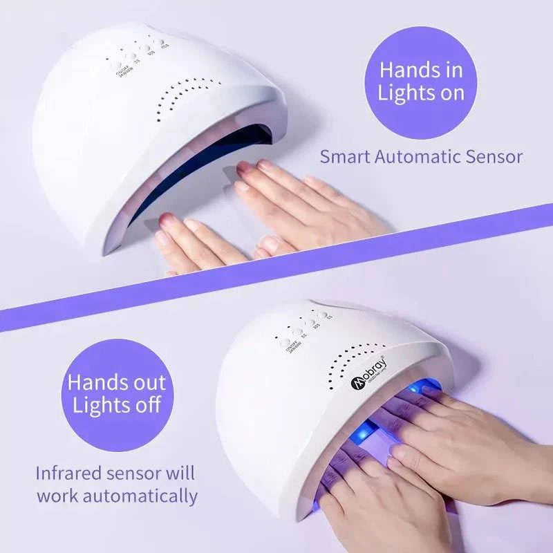 Professional UV LED Nail Lamp Dryer - 48W, 30 Lamp Beads, Gel Polish Curing, Nail Art Equipment - Home Fads