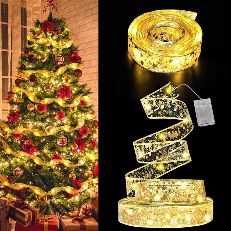 LED Ribbon Fairy Lights – Decorative String Lights for Home, Tree Ornaments, and DIY Projects – Perfect for Holiday and New Year Celebrations