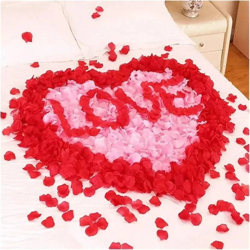 5000/100pcs Artificial Fake Rose Petals Red Colorful Simulation Silk Roses Petal for Valentines Day Wedding Party Romantic Decor - Home Fads