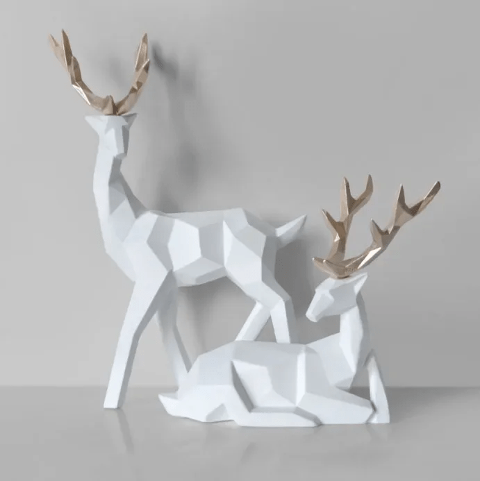 Modern 3D Deer Sculpture - Elegant Table Decor for Home and Office - Home Fads