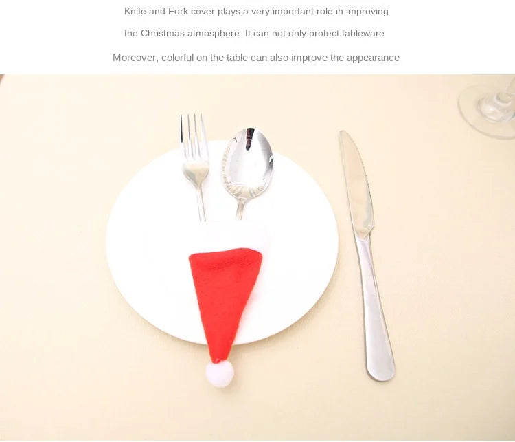 Mini porte-couverts en forme de chapeau de fête – Housses festives pour fourchettes, couteaux et cuillères – Paquets de 5, 10, 20, 30, 50 pour les fêtes et célébrations saisonnières