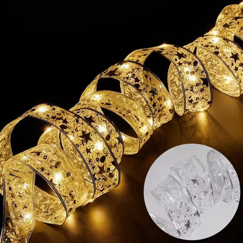 LED Ribbon Fairy Lights – Decorative String Lights for Home, Tree Ornaments, and DIY Projects – Perfect for Holiday and New Year Celebrations