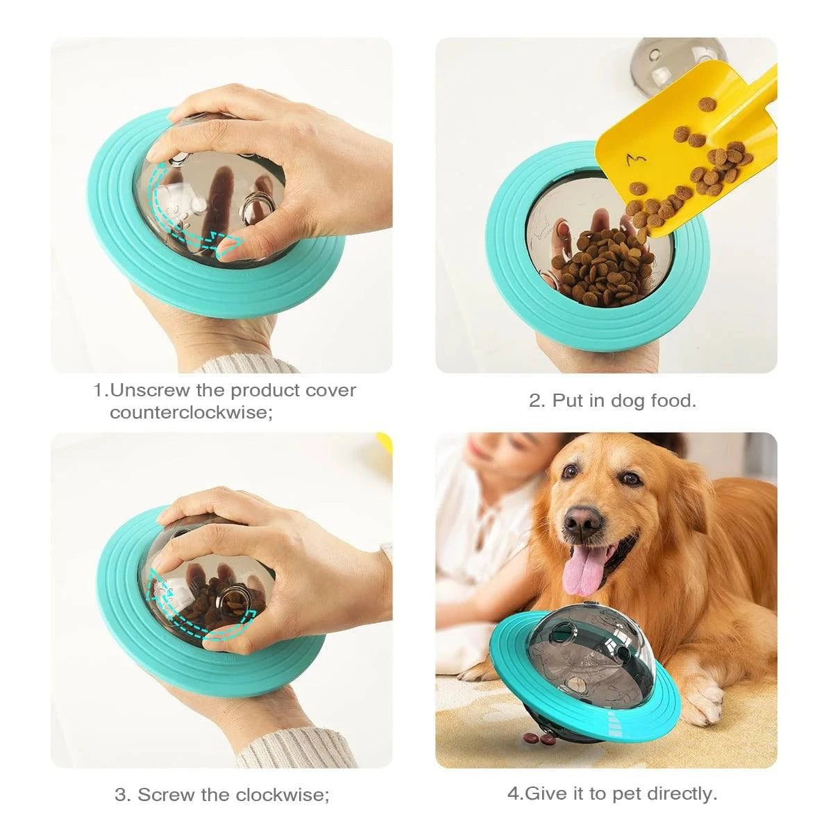 Dog Interactive Treat Ball Toy - Food Dispensing Slow Feeder for IQ Training in Small and Large Dogs - Home Fads
