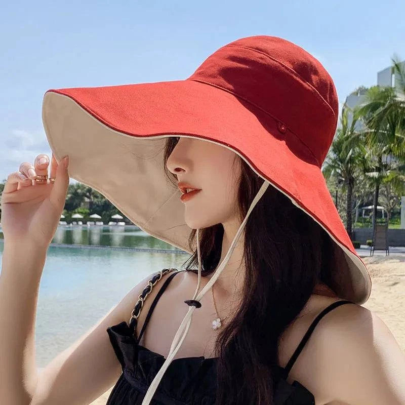 Versatile Double-Sided Wide Brim Sun Hat for Summer Adventures: Beach, Hiking, and Outdoor Pursuits - Home Fads