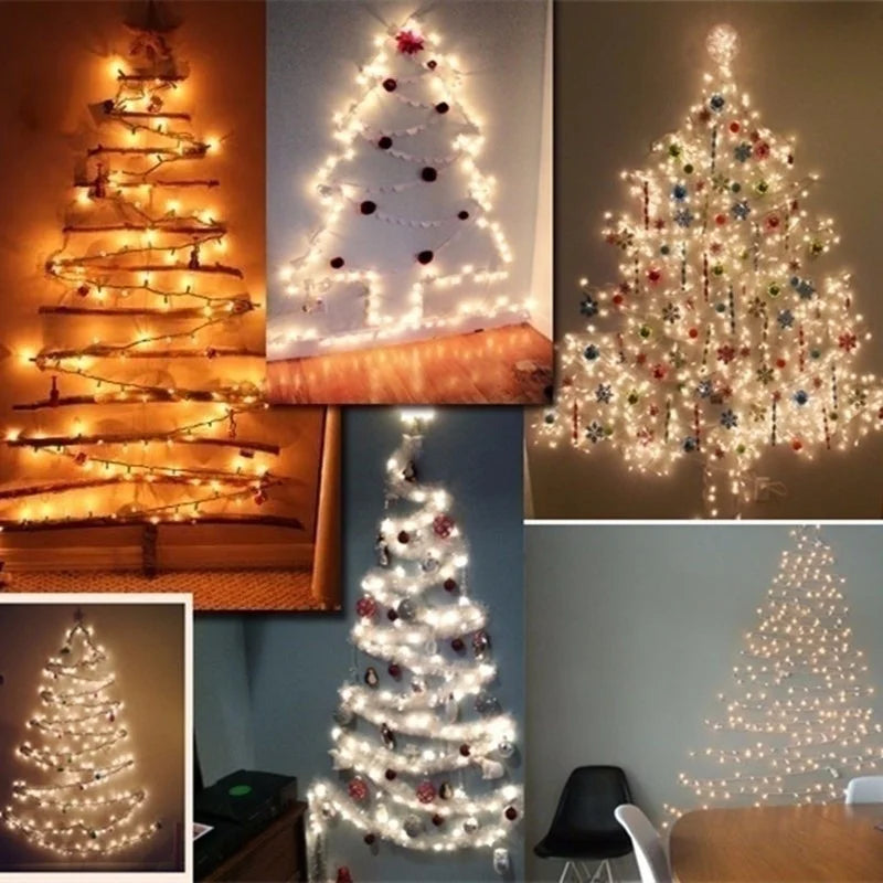 Cadena de luces LED: alimentada por USB o por batería, con cable de cobre o plata, resistente al agua, para fiestas, bodas y festividades (1 m, 2 m, 3 m, 5 m, 10 m, 20 m)