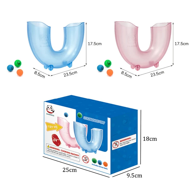 Jeu de jonglerie CurveTube – Jeu de motricité à 3 balles pour jouer en intérieur et en extérieur