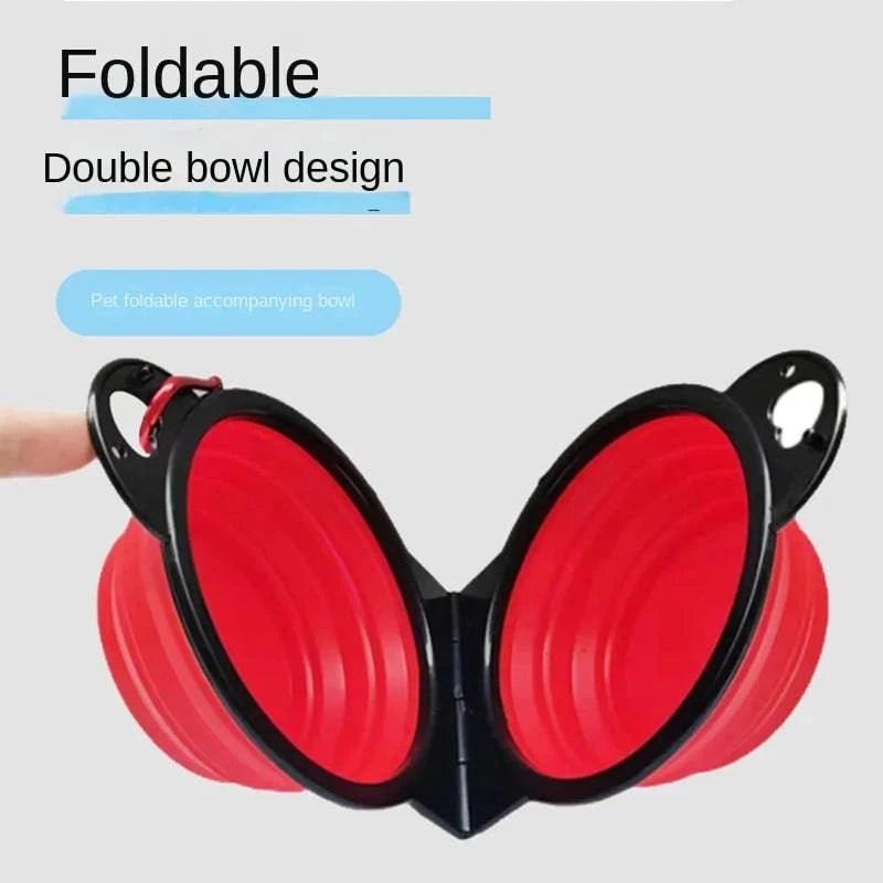 Foldable, Collapsible, Portable Dual-Function Pet Bowl for Dogs and Cats: Compact Solution for Feeding and Hydration on the Go - Home Fads