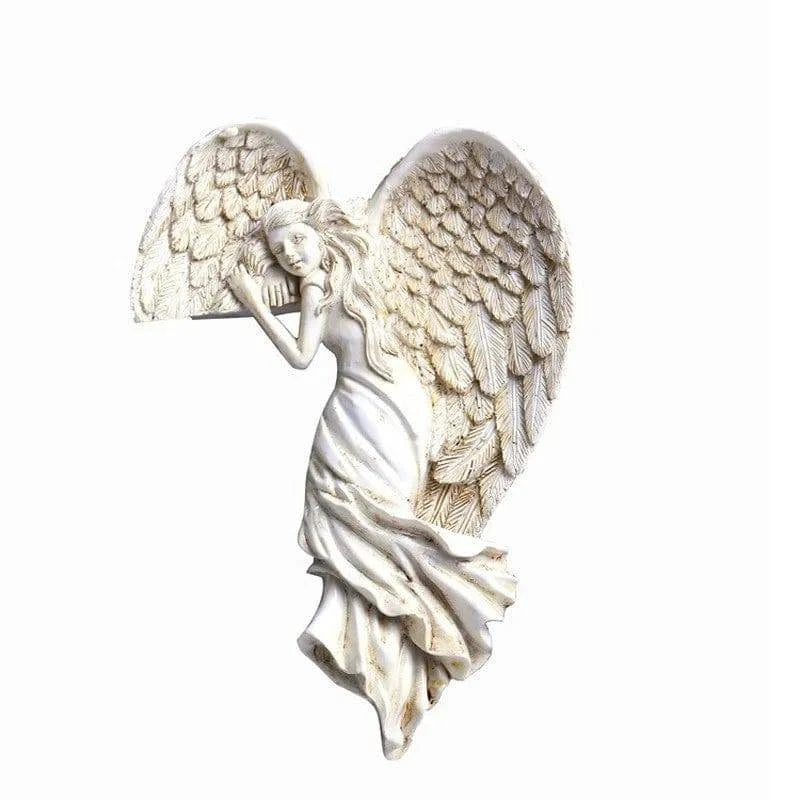 Resin Angel Wings Door Frame Ornament - Elegant Indoor and Outdoor Decoration for Clinics, Hospitals, Restaurants, and Homes - Home Fads