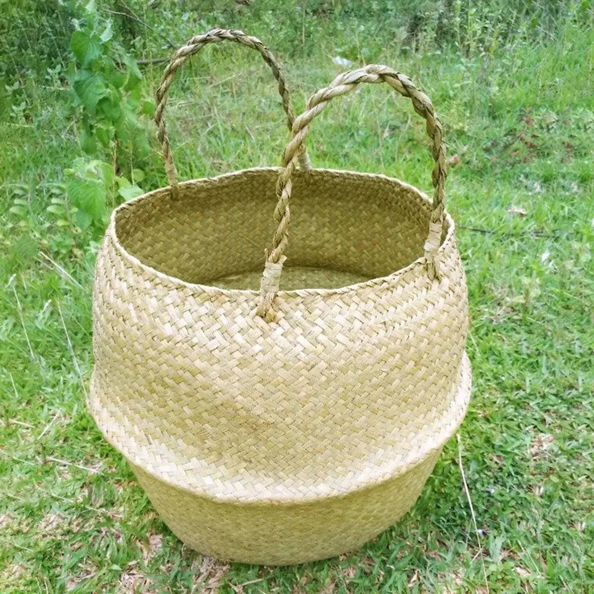 Handcrafted Natural Basket & Plant Pot Cover: Decorative Storage for Home | Multipurpose Organizer | Available in 7 Sizes - Home Fads