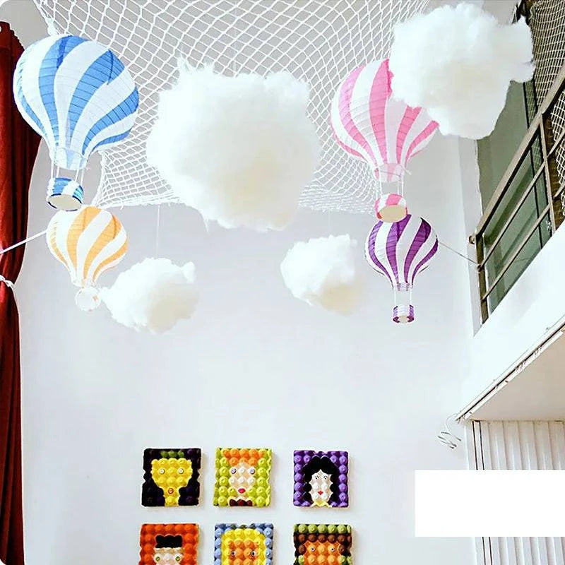 Premium Artificial White Cotton Cloud Wedding Background Decor Props - Ideal for Christmas, Birthday Parties, and Living Room DIY Hanging Decor - Home Fads