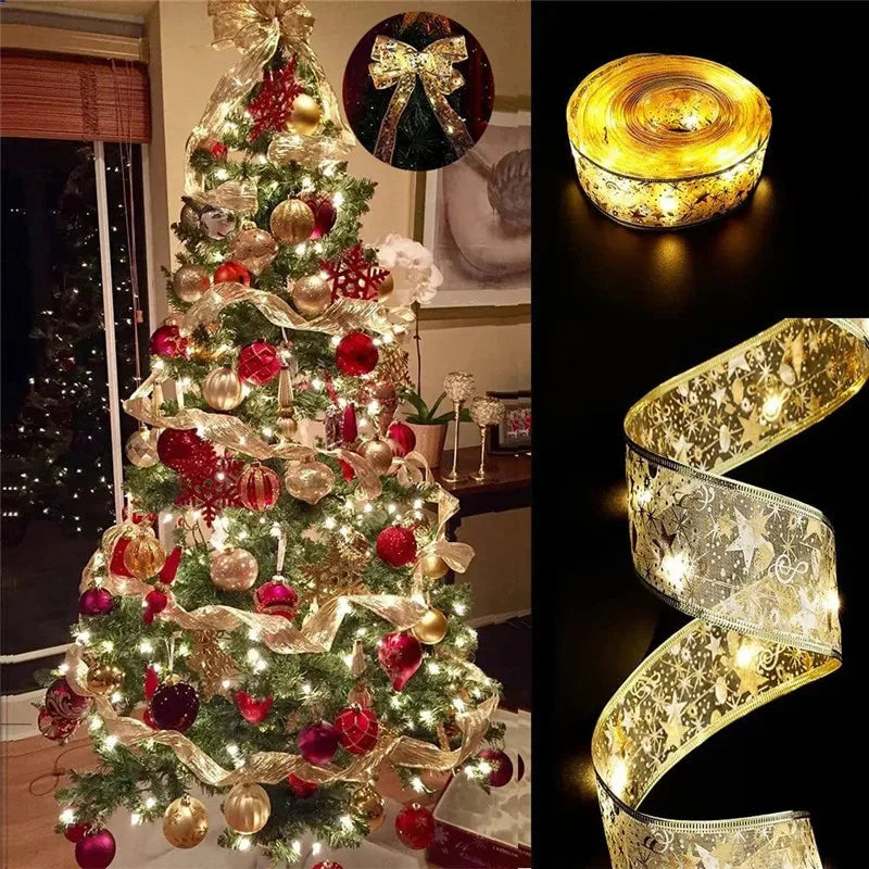 LED Ribbon Fairy Lights – Decorative String Lights for Home, Tree Ornaments, and DIY Projects – Perfect for Holiday and New Year Celebrations