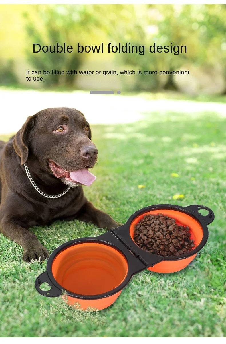 Foldable, Collapsible, Portable Dual-Function Pet Bowl for Dogs and Cats: Compact Solution for Feeding and Hydration on the Go - Home Fads