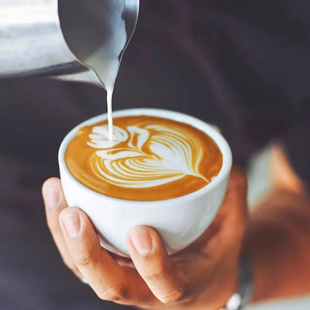 Stainless Steel Latte Art Milk Frothing Pitcher - Elegant Frothing Jug with Inner Scale for Espresso Barista - Home Fads