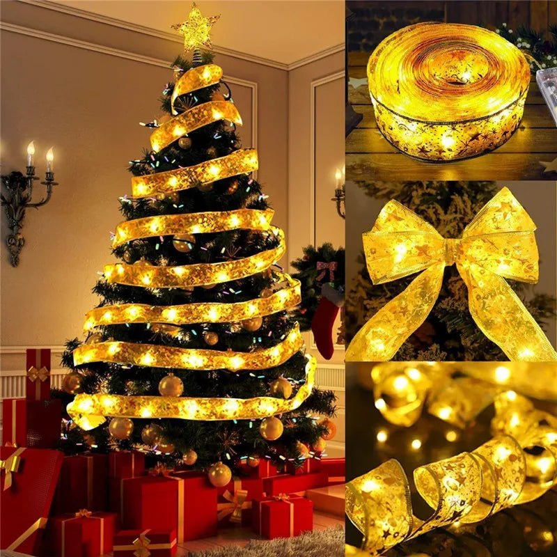 LED Ribbon Fairy Lights – Decorative String Lights for Home, Tree Ornaments, and DIY Projects – Perfect for Holiday and New Year Celebrations