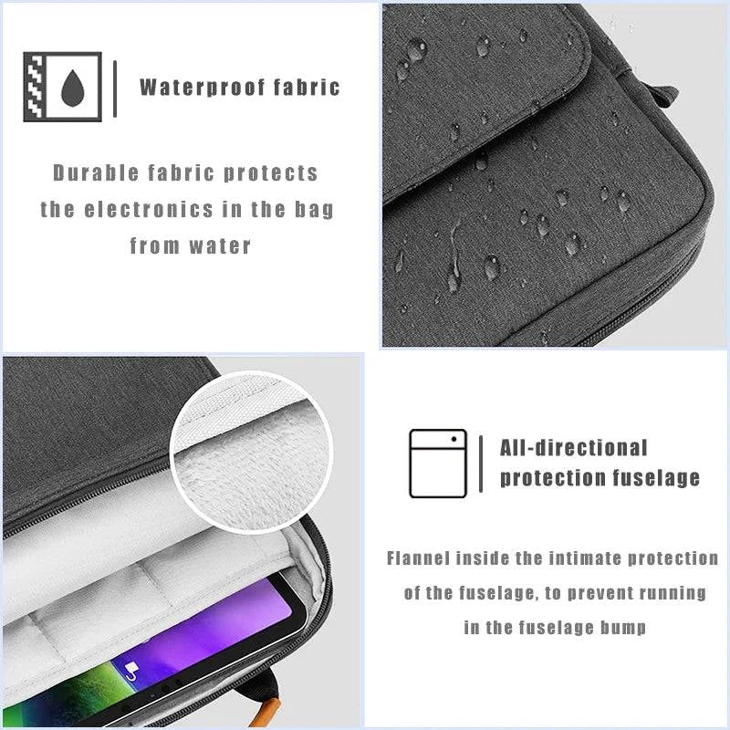 Premium Tablet Shoulder Bag for Various iPad and Tablet Models - Waterproof Case with Multiple Storage Compartments for Men and Women - Home Fads
