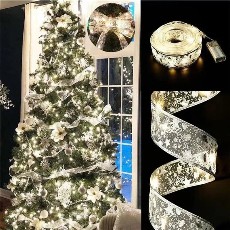 LED Ribbon Fairy Lights – Decorative String Lights for Home, Tree Ornaments, and DIY Projects – Perfect for Holiday and New Year Celebrations