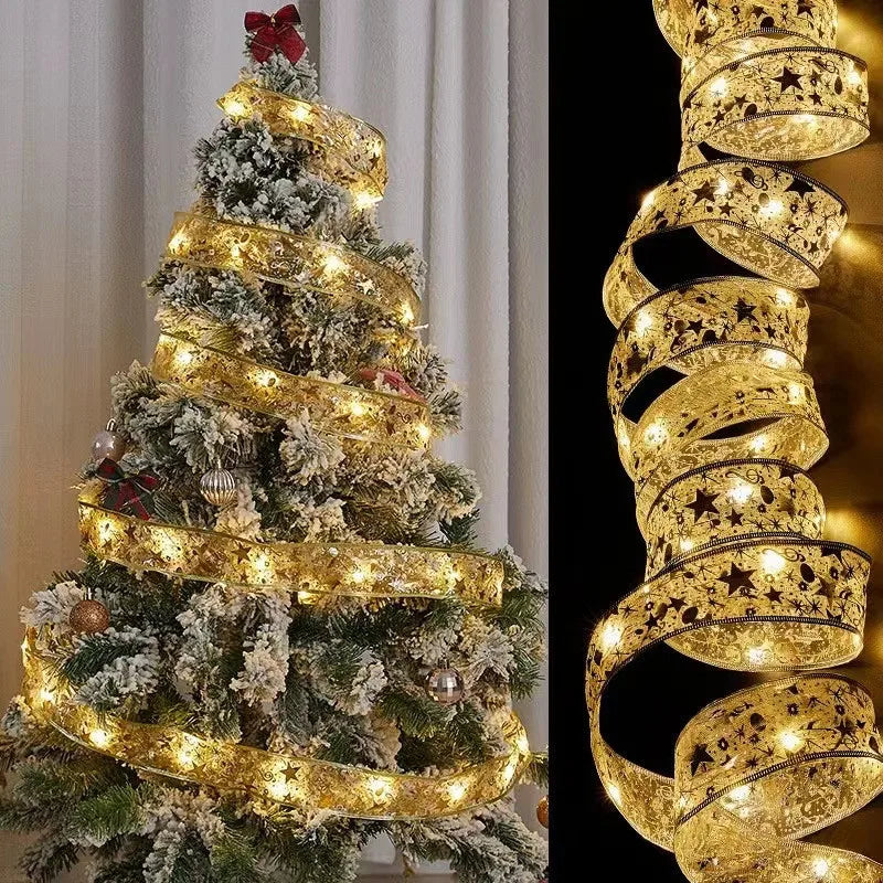 LED Ribbon Fairy Lights – Decorative String Lights for Home, Tree Ornaments, and DIY Projects – Perfect for Holiday and New Year Celebrations
