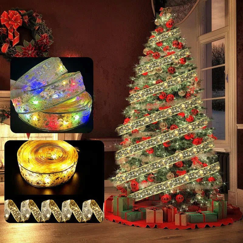 LED Ribbon Fairy Lights – Decorative String Lights for Home, Tree Ornaments, and DIY Projects – Perfect for Holiday and New Year Celebrations