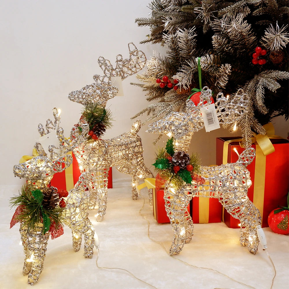 Large LED Reindeer Holiday Decoration – Bright Outdoor Decor Light for Seasonal Celebrations, Great Gift for Friends, Family, or Colleagues