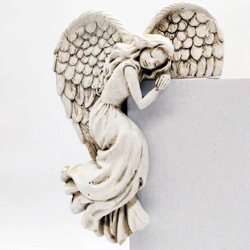 Resin Angel Wings Door Frame Ornament - Elegant Indoor and Outdoor Decoration for Clinics, Hospitals, Restaurants, and Homes - Home Fads