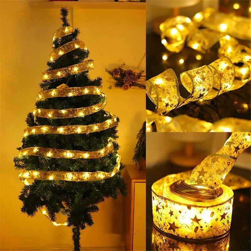 LED Ribbon Fairy Lights – Decorative String Lights for Home, Tree Ornaments, and DIY Projects – Perfect for Holiday and New Year Celebrations
