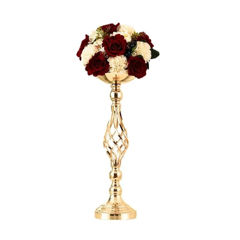 Refined Metal Candle Holder Flower Vase Centerpieces: Perfect for Special Events, Weddings, and Festive Decor - Home Fads